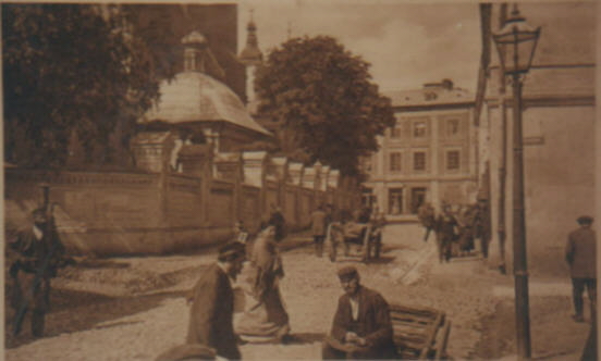 Jewish Street in Petrokov (Piotrkow Trybunalski), undated photograph